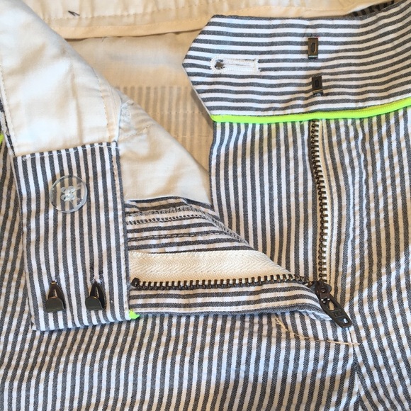 J Crew 00 Striped Seersucker Crop Pants - Picture 4 of 8